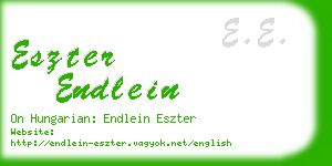 eszter endlein business card